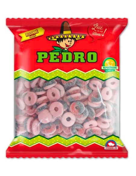 044 Pedro Rybízové kroužky - kyselé želé