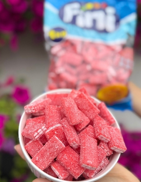 212 - FiNi Kyselé Jahodové Cihličky 1000g