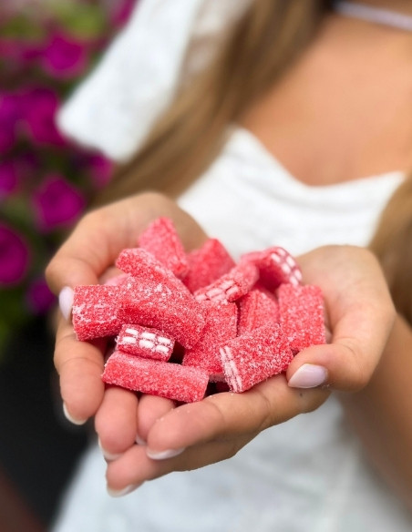 212 - FiNi Kyselé Jahodové Cihličky 1000g