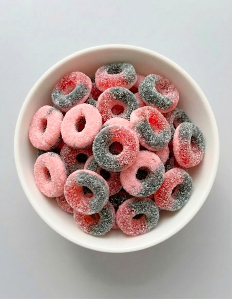 044 Pedro Rybízové kroužky - kyselé želé